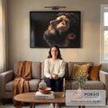 Quadro Decorativo - Reflexão em Tons Sombrios em sala de estar moderna - quadros decorativos para sala