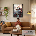 Quadro Decorativo Fascinante Homem de Ferro Lendo em sala de estar moderna - quadros decorativos para sala