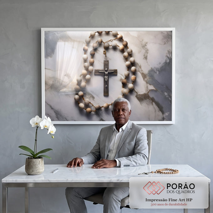 Quadro Decorativo Rosário - Elegância e Durabilidade para sua Decoração em escritorio moderno - quadros decorativos para sala