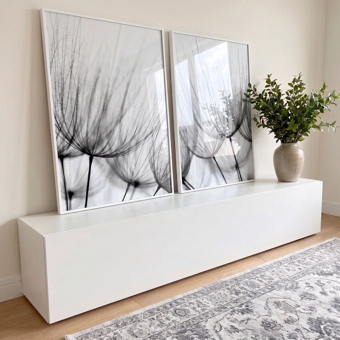 Quadro Decorativo Sinfonia da Natureza: Inspire-se! em ambiente decorado - quadros decorativos para sala