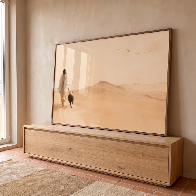 Quadro Decorativo Reflexões do Deserto em ambiente decorado - quadros decorativos para sala