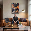 Quadro Decorativo Tommy Reflexivo: Magia em Cores em sala de estar moderna - quadros decorativos para sala