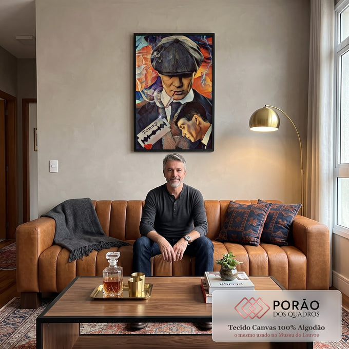 Quadro Decorativo Tommy Reflexivo: Magia em Cores em sala de estar moderna - quadros decorativos para sala