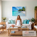 Quadro Decorativo: Paraíso Tropical - Eleva seu Espírito em sala de estar moderna - quadros decorativos para sala