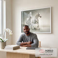 Quadro Decorativo Liberdade Equina: Inspiração e Força em escritorio moderno - quadros decorativos para sala