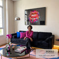 Quadro Decorativo Mouth Art - Elegância e Modernidade para Sua Parede em sala de estar moderna - quadros decorativos para sala