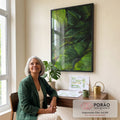 Quadro Decorativo: Esplendor Verde para Interiores Únicos em escritorio moderno - quadros decorativos para sala