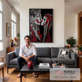 Quadro Decorativo Abraço Emocional Minimalista em sala de estar moderna - quadros decorativos para sala