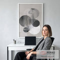 Quadro Decorativo Moderno Geométrico em escritorio moderno - quadros decorativos para sala