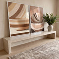 Quadro Decorativo Abstrato Minimalista em ambiente decorado - quadros decorativos para sala