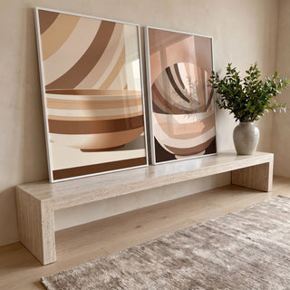 Quadro Decorativo Abstrato Minimalista em ambiente decorado - quadros decorativos para sala