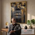 Quadro Decorativo Oro e Serenidade em escritorio moderno - quadros decorativos para sala