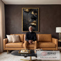 Quadro Decorativo Elegância Abstracta em sala de estar moderna - quadros decorativos para sala