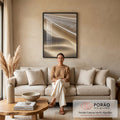 Quadro Abstrato Elegância Etérea em sala de estar moderna - quadros decorativos para sala