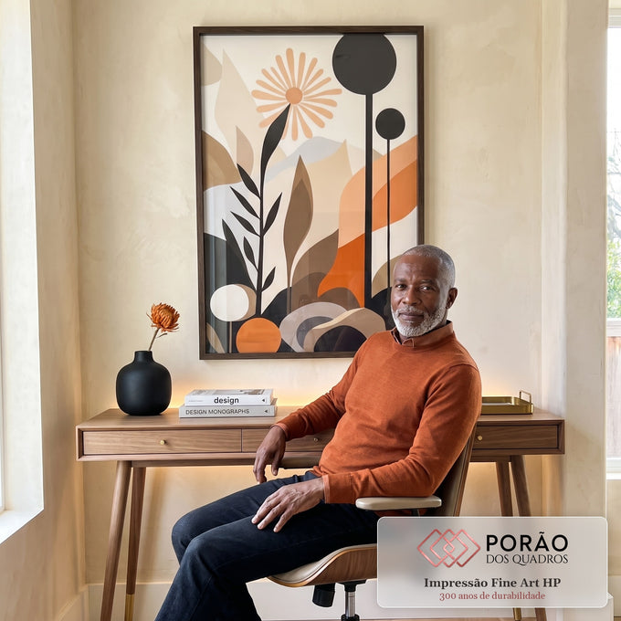 Quadro Decorativo Boho 01 - Sofisticação e Estilo para Sua Decoração em escritorio moderno - quadros decorativos para sala