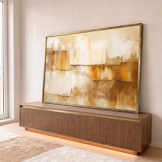 Quadro Decorativo: Serenidade Abstrata em ambiente decorado - quadros decorativos para sala