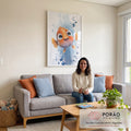 Quadro Decorativo Peixinho Alegre em Oceano Sereno em sala de estar moderna - quadros decorativos para sala