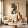 Quadro Decorativo Mitologia Egípcia 01 - Arte Sofisticada para o Seu Lar em sala de estar moderna - quadros decorativos para sala
