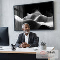 Quadro Decorativo Minimalista Preto e Branco em escritorio moderno - quadros decorativos para sala