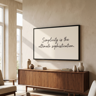 Quadro com frase personalizada na parede — tipografia elegante, Porão dos Quadros