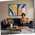 Quadro Decorativo: Explosão de Cores ? Toque Único em sala de estar moderna - quadros decorativos para sala