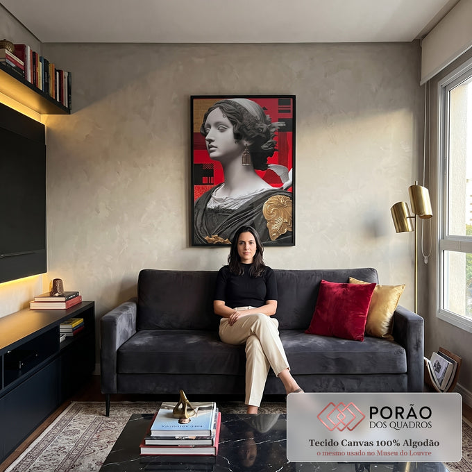 Quadro Decorativo Elegância Moderna em sala de estar moderna - quadros decorativos para sala