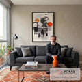 Quadro Decorativo Minimalista Enigmático Moderno em sala de estar moderna - quadros decorativos para sala