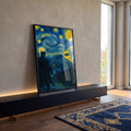 Quadro Decorativo Batman sob o Céu Estrelado em ambiente decorado - quadros decorativos para sala