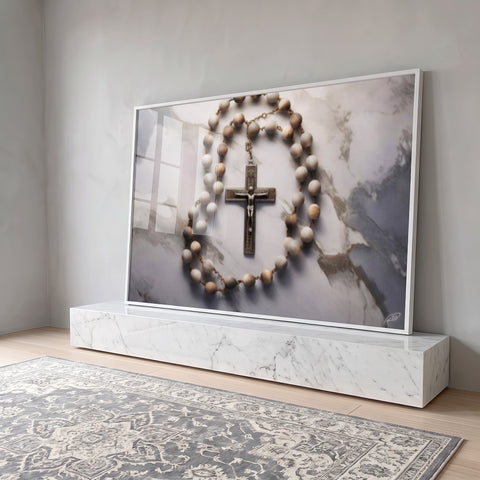 Quadro Decorativo Rosário - Elegância e Durabilidade para sua Decoração em ambiente decorado - quadros decorativos para sala