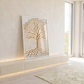 Quadro Decorativo Raízes da Existência Arte Elegante e Contemporânea em ambiente decorado - quadros decorativos para sala