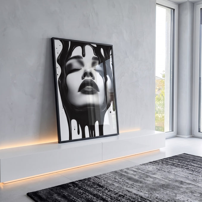 Quadro Decorativo A Profundidade da Mulher em ambiente decorado - quadros decorativos para sala
