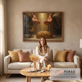 Quadro Decorativo Mãos da Abundância em sala de estar moderna - quadros decorativos para sala