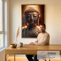 Quadro Decorativo Buda Sereno e Elegante em escritorio moderno - quadros decorativos para sala