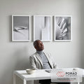 Quadro Decorativo: Elegância Moderna em Preto e Branco em escritorio moderno - quadros decorativos para sala