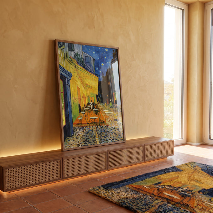 Quadro Decorativo Encanto da Noite Estrelada, Inspire-se! em ambiente decorado - quadros decorativos para sala
