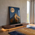 Quadro Decorativo Majestade da Lua e Montanha em ambiente decorado - quadros decorativos para sala