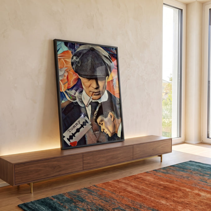 Quadro Decorativo Tommy Reflexivo: Magia em Cores em ambiente decorado - quadros decorativos para sala