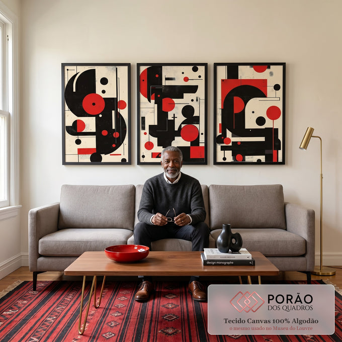 Quadro Decorativo Minimalista Moderno em sala de estar moderna - quadros decorativos para sala