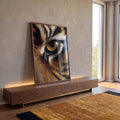 Quadro Decorativo Olhar de Tigre em ambiente decorado - quadros decorativos para sala