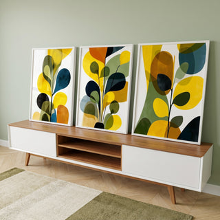 Quadro Decorativo Natureza Vibrante em ambiente decorado - quadros decorativos para sala