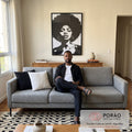 Quadro Decorativo Afro Elegância em sala de estar moderna - quadros decorativos para sala