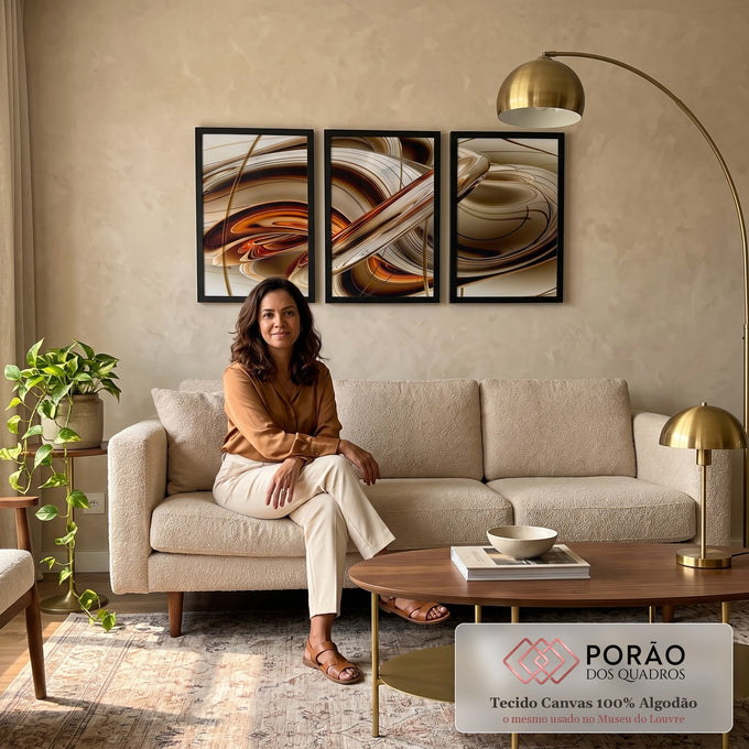 Quadro Decorativo Encanto Celestial: Estrelas que Falam em sala de estar moderna - quadros decorativos para sala