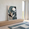 Quadro Decorativo Folhas Tropicais Modernas - Sofisticação e Natureza para seu Ambiente em ambiente decorado - quadros decorativos para sala