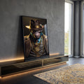 Quadro Decorativo Macaco Gangster - Estilo Único para sua Decoração em ambiente decorado - quadros decorativos para sala