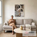 Quadro Decorativo Serenidade Abstrata e Colorida em sala de estar moderna - quadros decorativos para sala