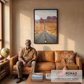 Quadro Decorativo Estrada para o Infinito: Revele Seu Caminho em sala de estar moderna - quadros decorativos para sala
