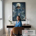 Quadro Decorativo Orixá Iemanjá: Rainha do Mar em escritorio moderno - quadros decorativos para sala
