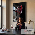Quadro Decorativo Elegância do Vinho - Toque de Classe Único em escritorio moderno - quadros decorativos para sala