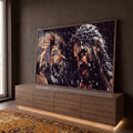 Quadro Decorativo Leão de Judá Rugindo em ambiente decorado - quadros decorativos para sala