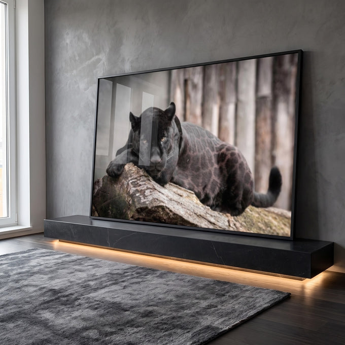 Quadro Decorativo Beleza Negra: Toque de Majestade em ambiente decorado - quadros decorativos para sala